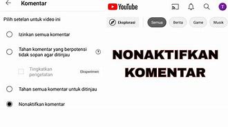 Cara Menonaktifkan Komentar Di Youtube